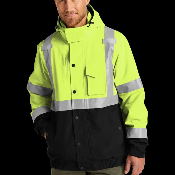 Ansi 107 Class 3 Waterproof Insulated Ripstop Bomber Jacket Thumbnail