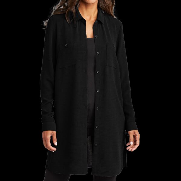 Women's Textured Crepe Long Tunic Thumbnail