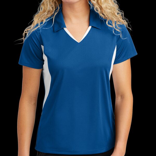 Women's Side Blocked Micropique Sport Wick ® Polo Thumbnail