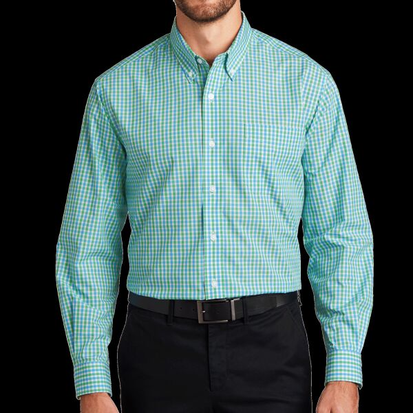 Long Sleeve Gingham Easy Care Shirt Thumbnail