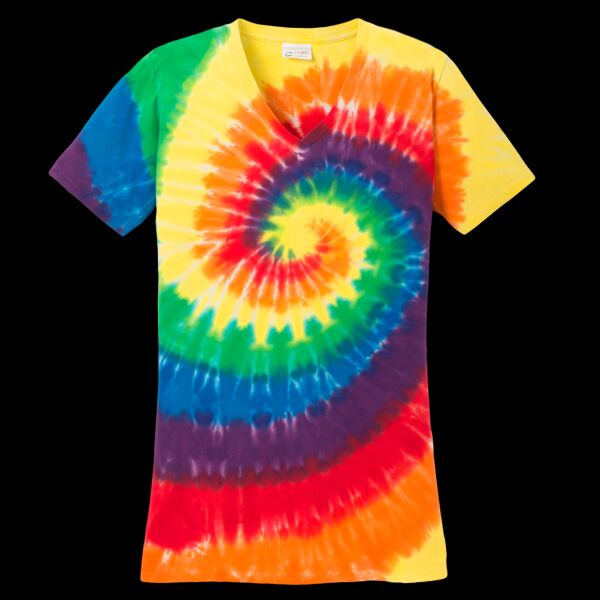 Women's Tie Dye V Neck Tee Thumbnail