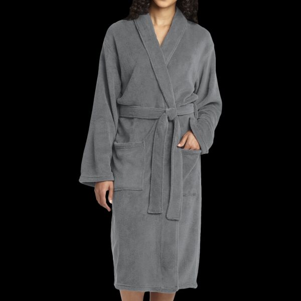 Plush Microfleece Shawl Collar Robe Thumbnail