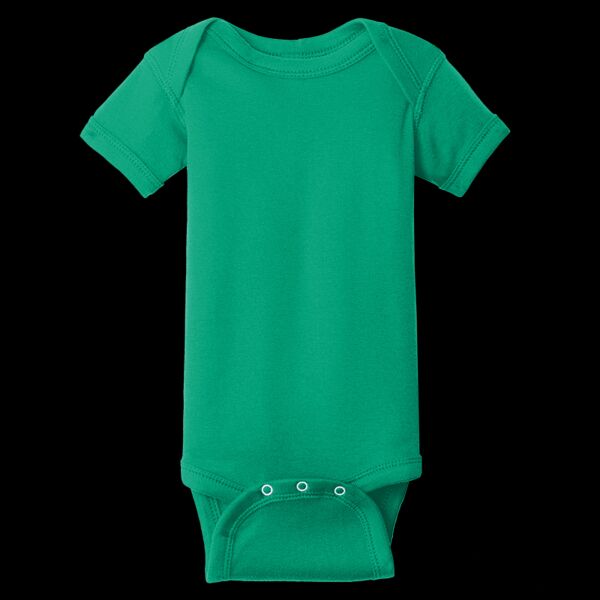 Infant Short Sleeve Baby Rib Bodysuit Thumbnail