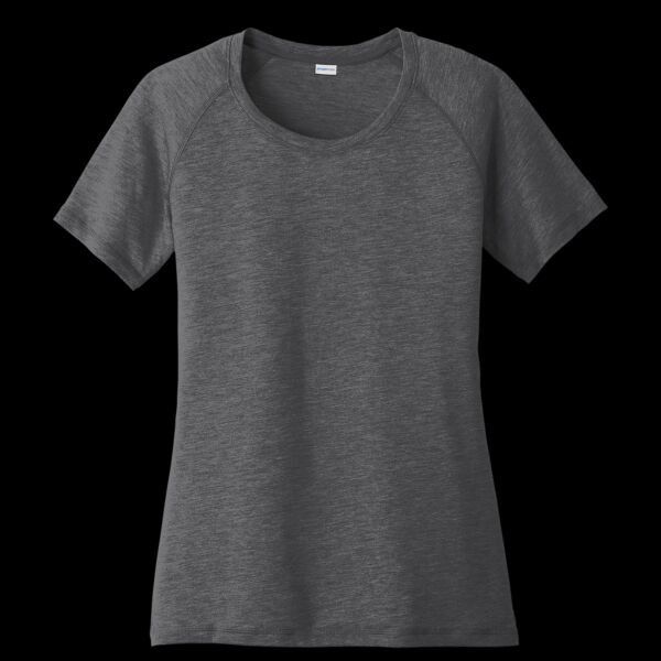 Women's PosiCharge ® Tri Blend Wicking Scoop Neck Raglan Tee Thumbnail