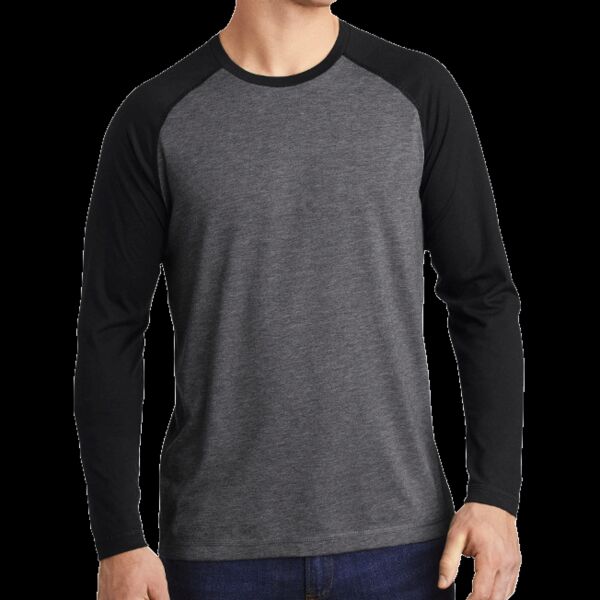 PosiCharge ® Long Sleeve Tri Blend Wicking Raglan Tee Thumbnail