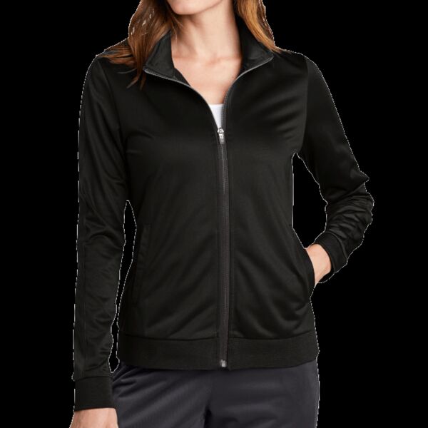 Ladies Tricot Sleeve Stripe Track Jacket Thumbnail