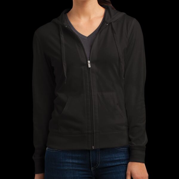 Women's Fitted Jersey Full Zip Hoodie Thumbnail