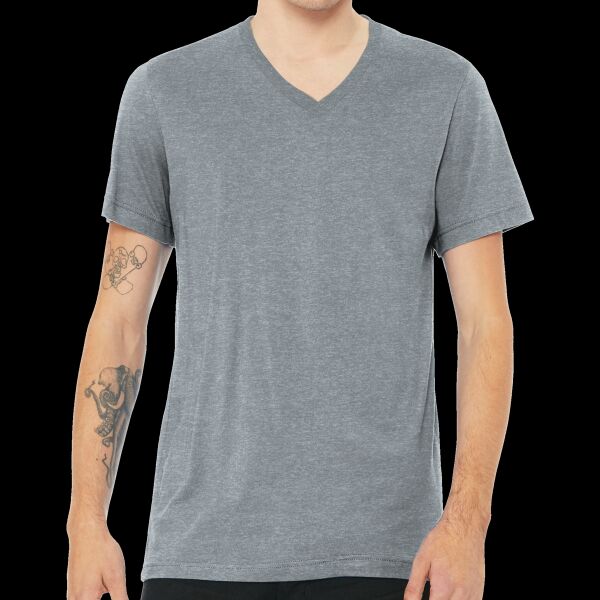 Unisex Heather CVC V Neck Tee Thumbnail