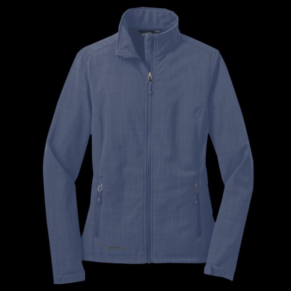 Ladies Shaded Crosshatch Soft Shell Jacket Thumbnail
