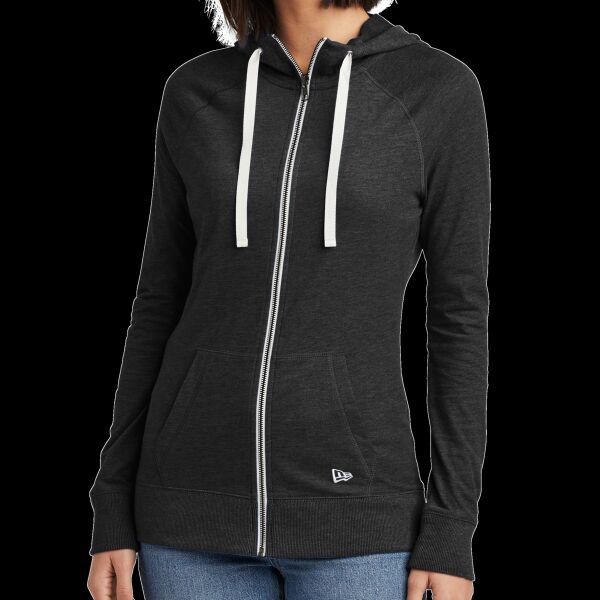 Ladies Sueded Cotton Blend Full Zip Hoodie Thumbnail