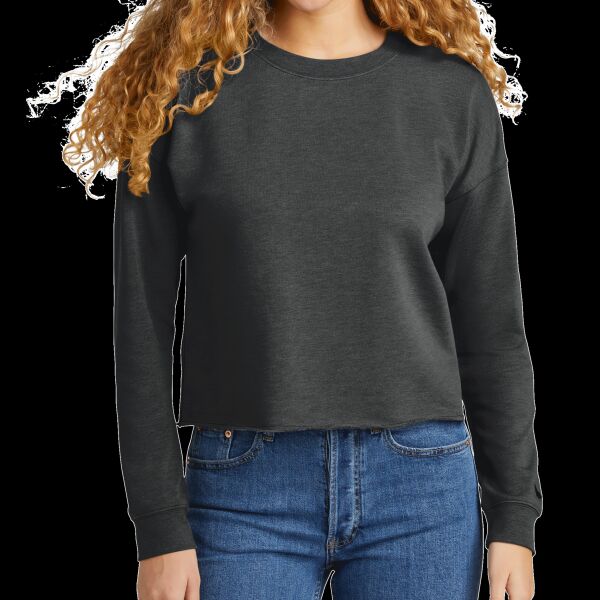 Ladies Tri Blend Fleece Crop Crew Thumbnail