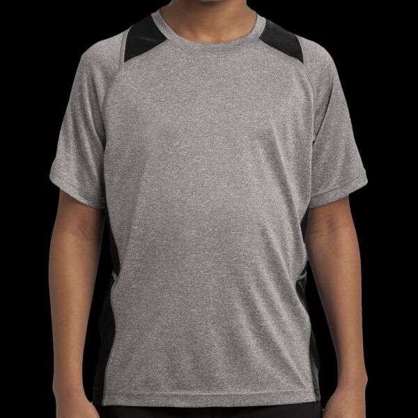 Youth Heather Colorblock Contender Tee Thumbnail