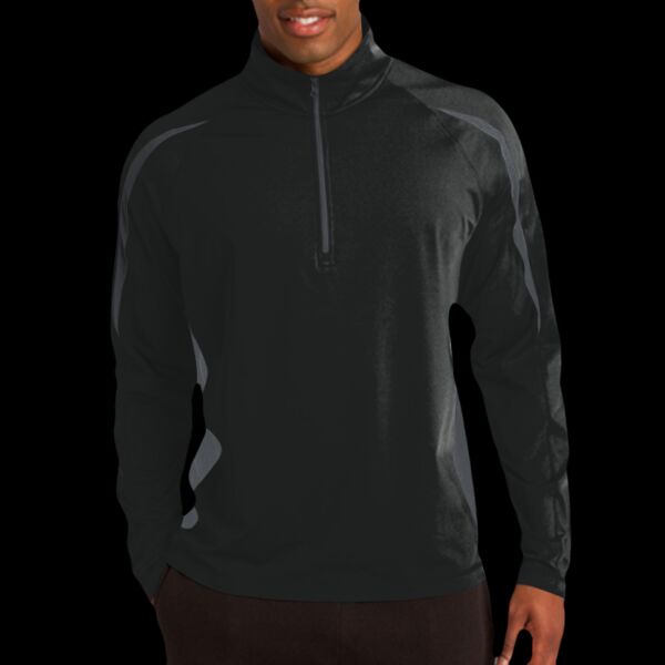 Sport Wick ® Stretch 1/2 Zip Colorblock Pullover Thumbnail