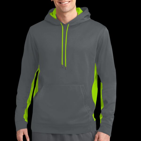 Sport Wick ® Fleece Colorblock Hooded Pullover Thumbnail