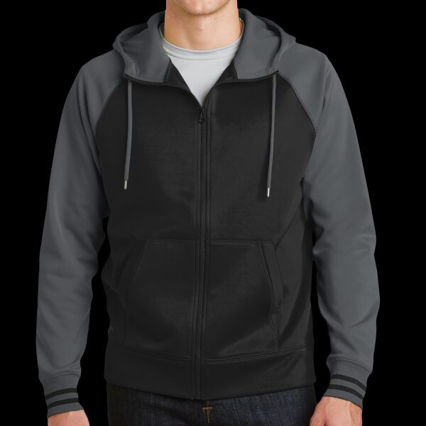 Sport Wick ® Varsity Fleece Full Zip Hooded Jacket Thumbnail