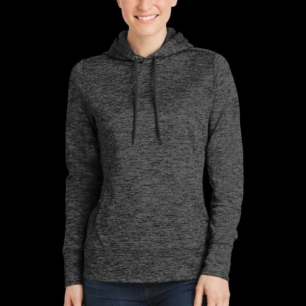 Ladies PosiCharge ® Electric Heather Fleece Hooded Pullover Thumbnail