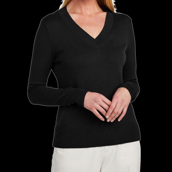 Women's Cotton Stretch V Neck Sweater Thumbnail