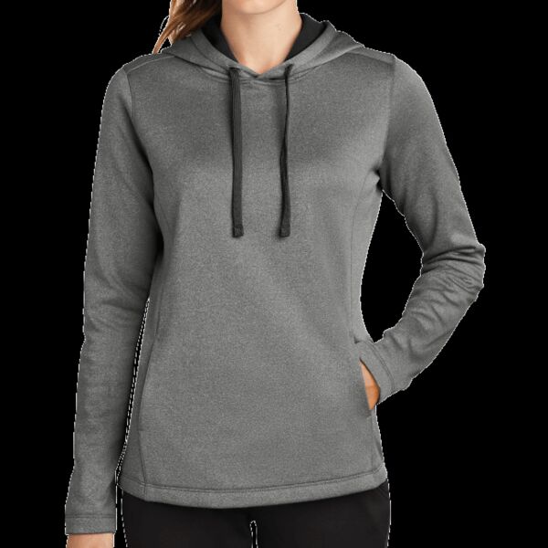 Women's PosiCharge ® Sport Wick ® Heather Fleece Hooded Pullover Thumbnail