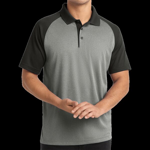 PosiCharge ® RacerMesh ® Raglan Heather Block Polo Thumbnail