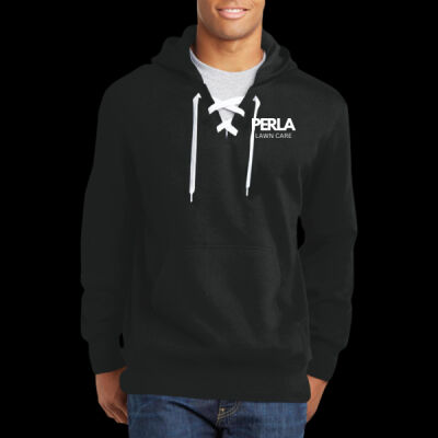 Perla Lawn Care - Lace Up Pullover Hooded Sweatshirt Thumbnail